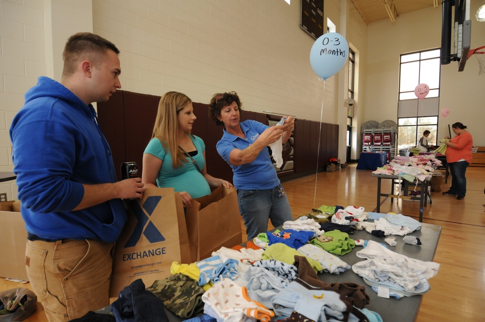 Schriever, Peterson hold family clothing swap
