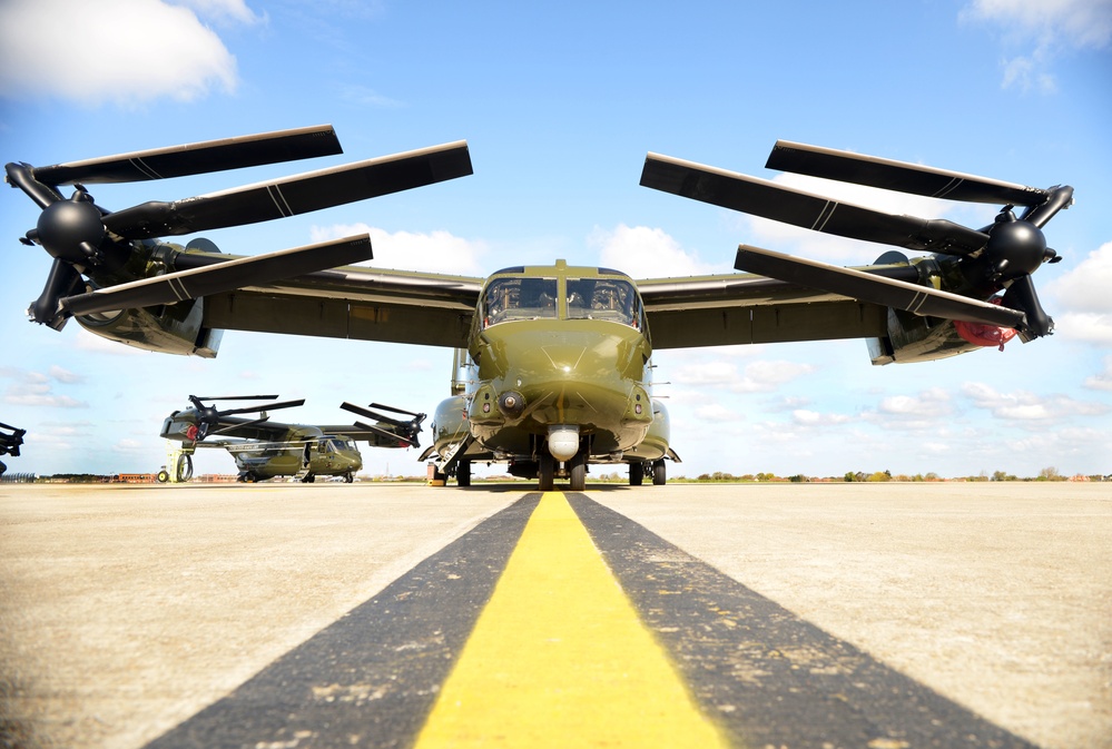 U.S. Marine Corps MV-22 Osprey visits RAF Mildenhall