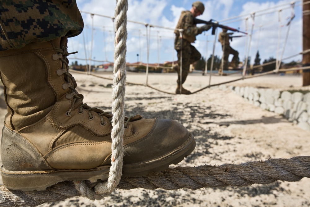 A Co Completes the Bayonet Assault Course