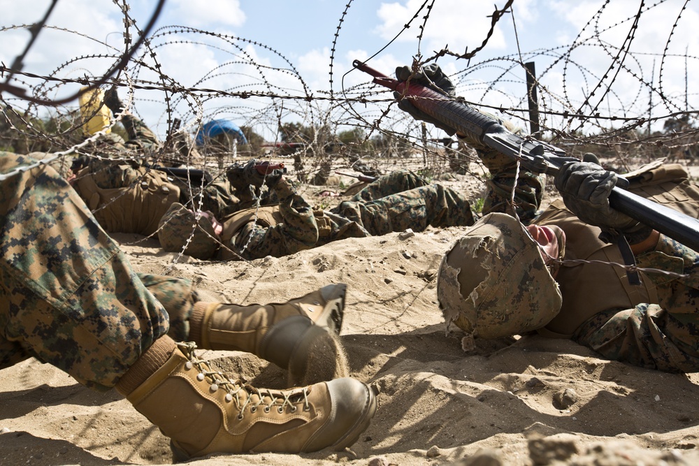 A Co Completes the Bayonet Assault Course