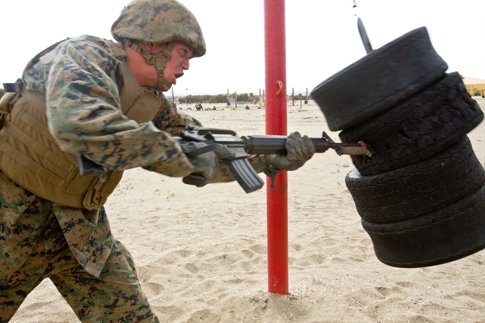 A Co Completes the Bayonet Assault Course