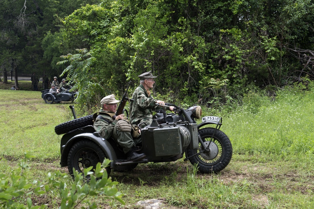 Living History Detachment conduct World War II reenactment