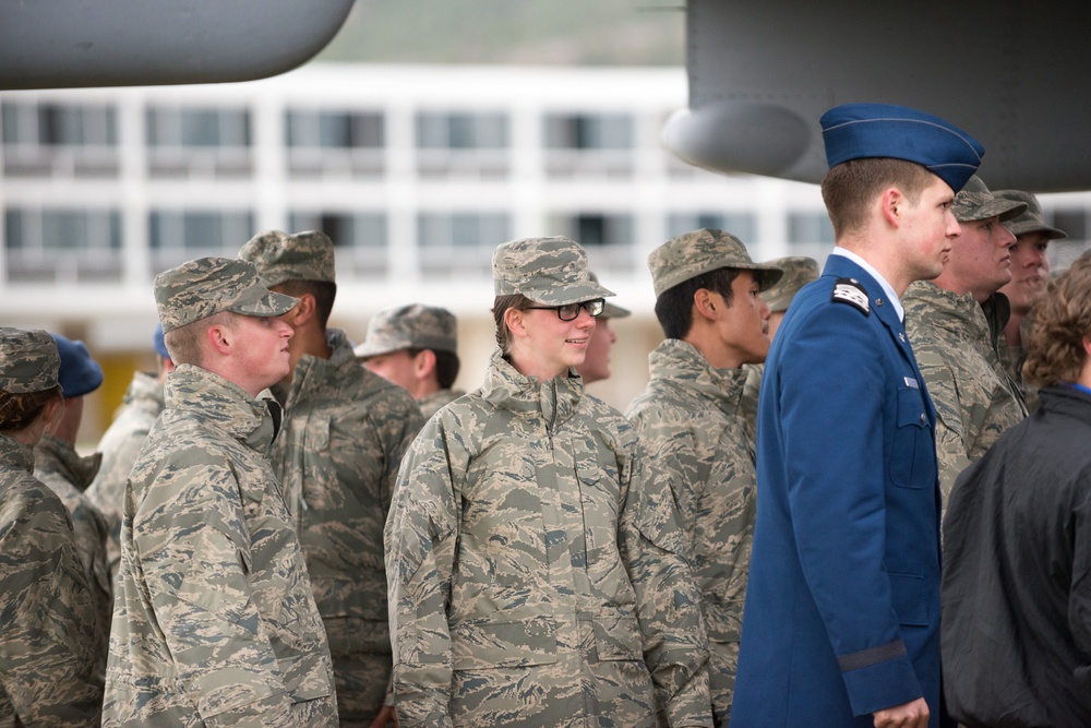 04-15-16 U.S. Air Force Academy CV-22 Landing on Terrazzo