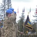 Ukrainian Soldiers salute during a JMTG-U graduation ceremony