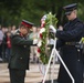 Chief of Staff of the Nepalese Army lays a wreath at the Tomb of the Unknown Soldier in Arlington National Cemetery
