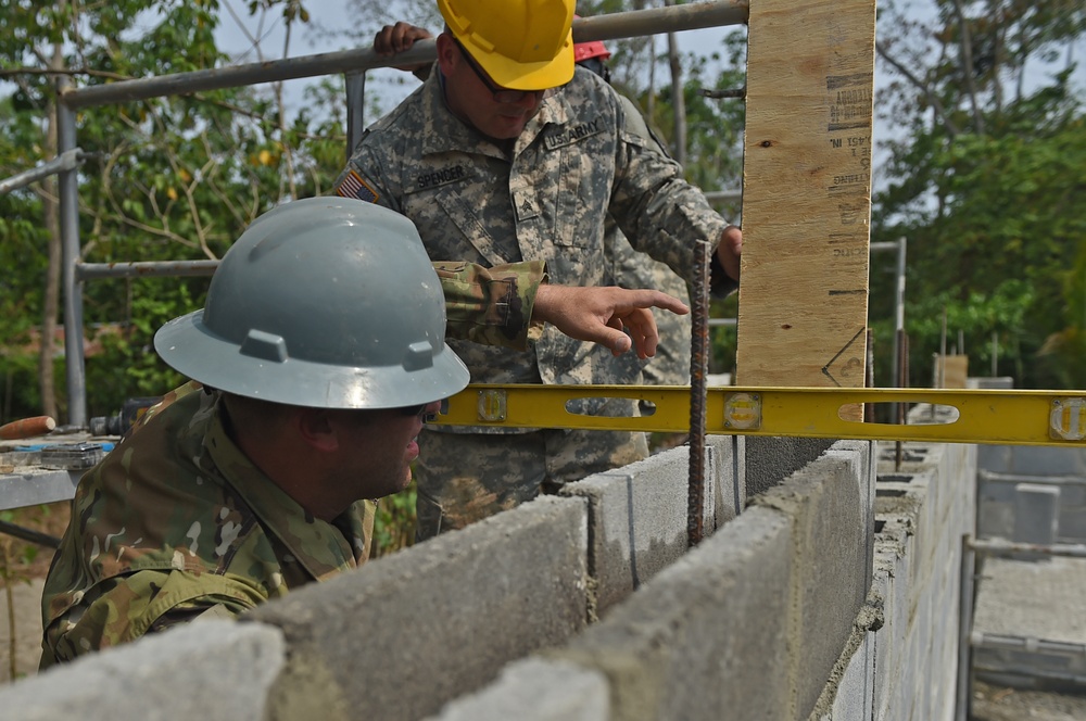 U.S. Soldiers make progress on Catarina school