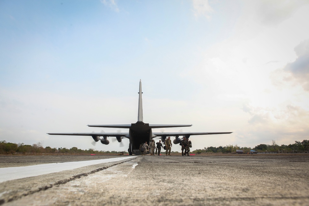 C-130 Hercules conducts a logistical resupply for Balikatan 2016