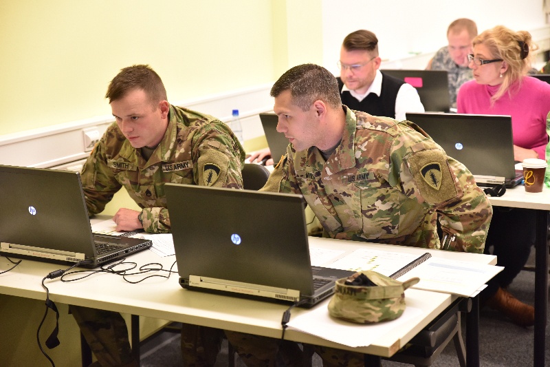 Geospatial engineers train with advanced geographic information systems analysis