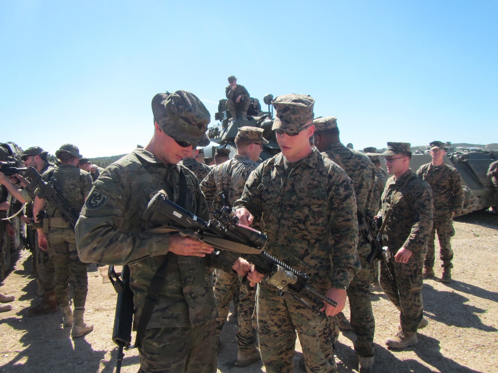 Crisis Response Marines and Spanish Army showcase equipment and techniques in bilateral training.