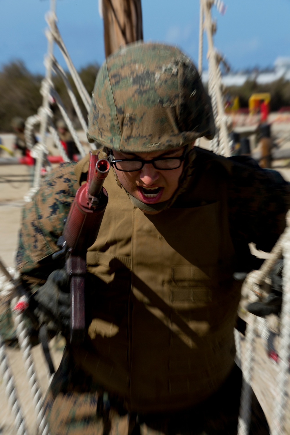 A Co Attacks the Bayonet Assault Course