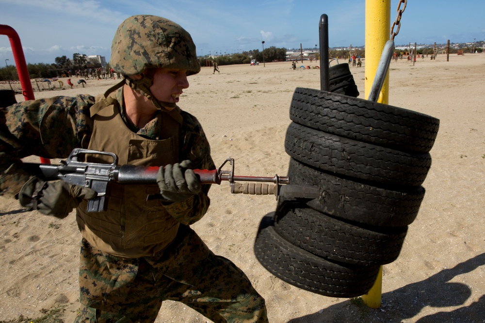 A Co Attacks the Bayonet Assault Course