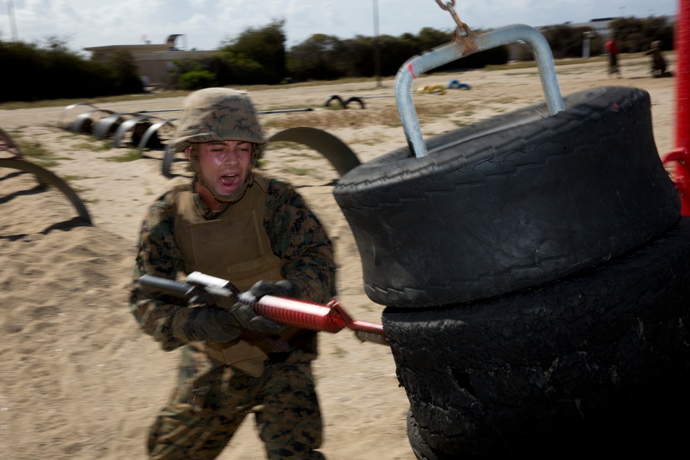 A Co Attacks the Bayonet Assault Course