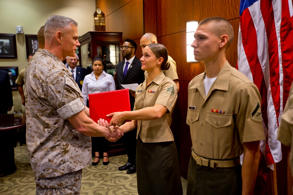 MCRD Marines are Recognized