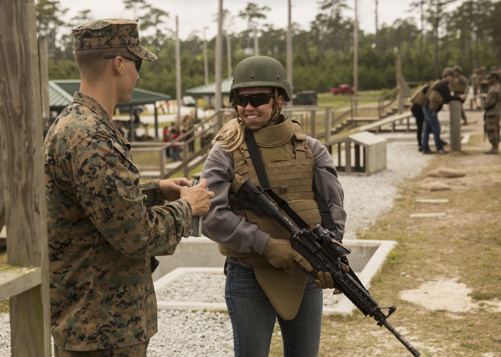 In Their Boots Day: Family members and spouses experience the Marine Corps