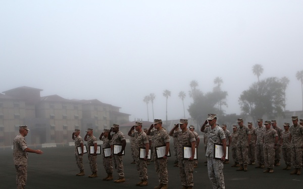 A cut above the rest: 1st MLG Marines are meritoriously promoted