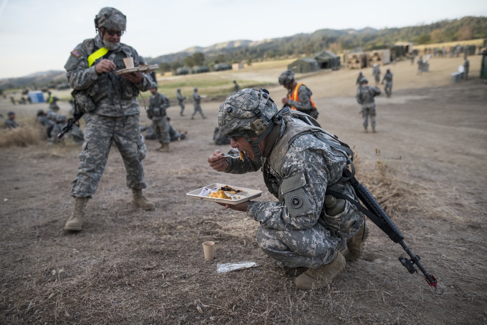 Army breakfast in the field