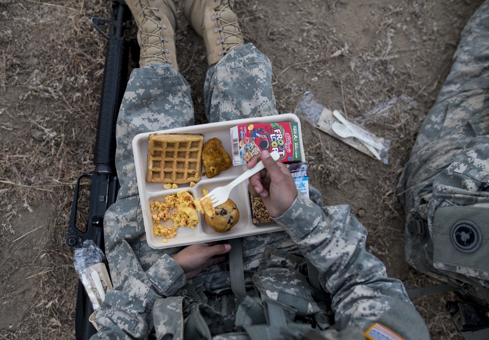 Army breakfast in the field