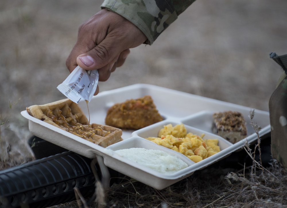 Army breakfast in the field