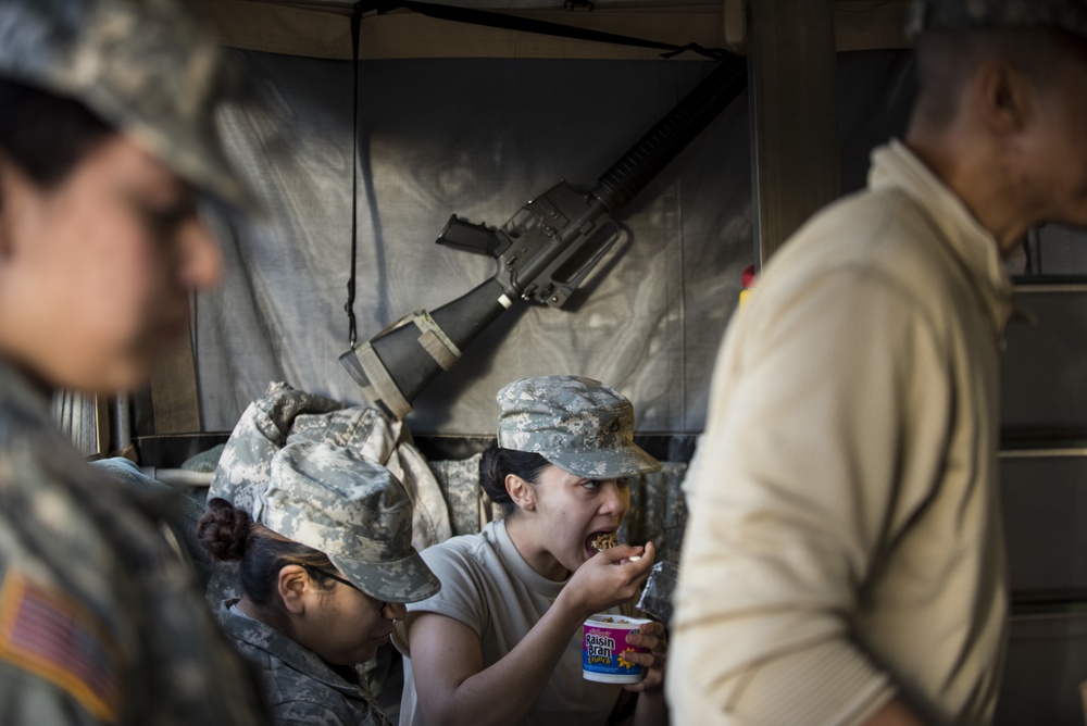 Army breakfast in the field