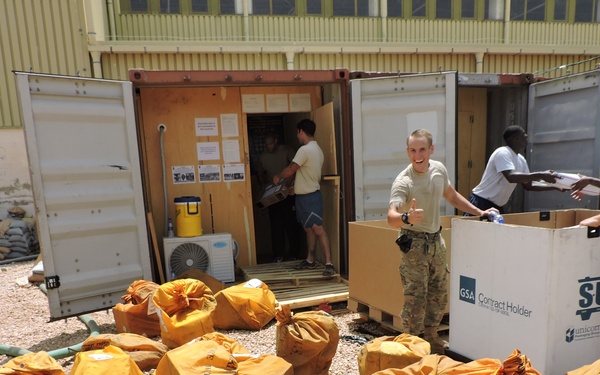 Soldiers in Cameroon receive first mail shipment