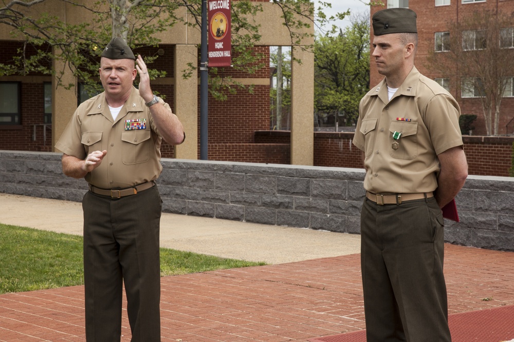 Award Ceremony of U.S. Marine Corps Col. Andrew M. Regan and Capt. Jeffrey J. Rollins