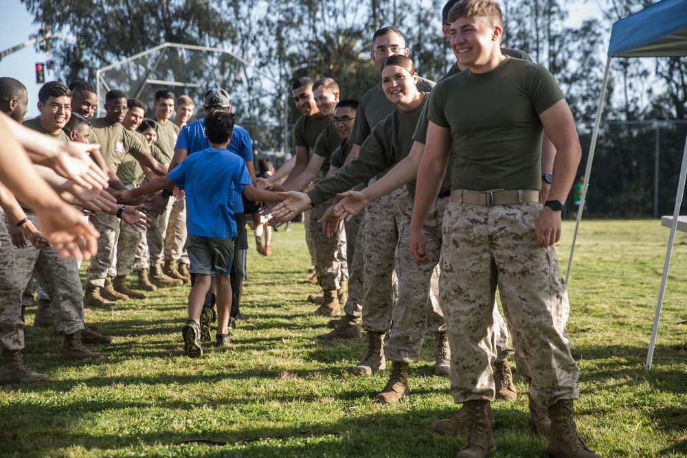 Marines with Single Marine Program visit San Diego school