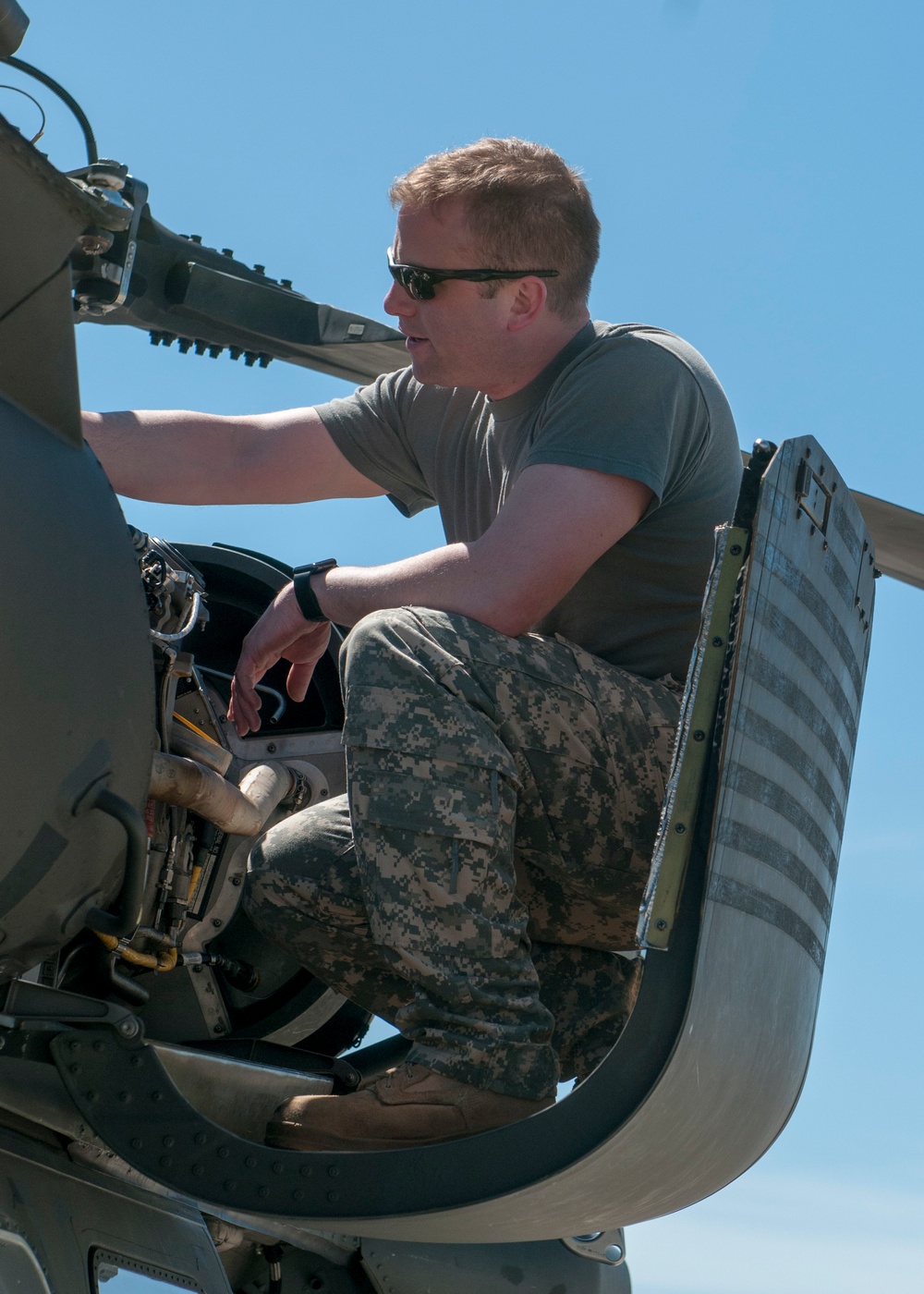 Instructor Pilot Performs Pre-flight Checks