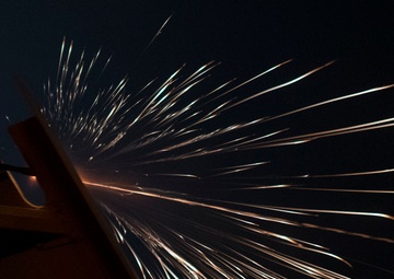 Setting the “table” with machine gun rounds