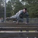 Soldier clears obstacles