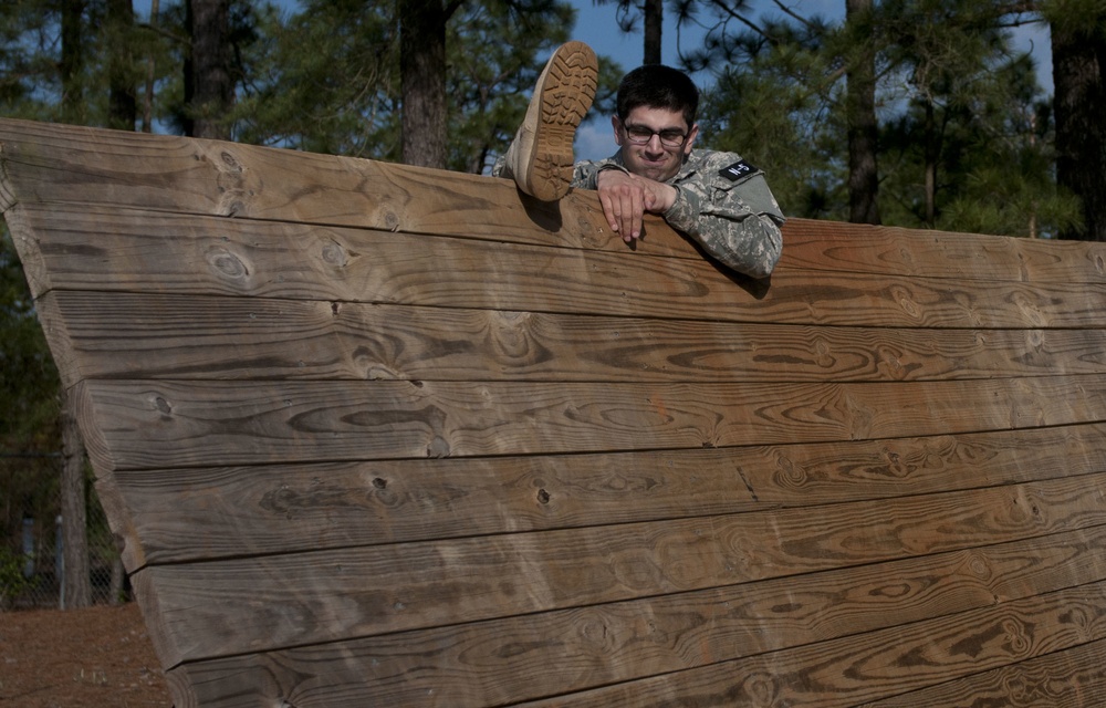 Solider tackles Inclining Wall head on