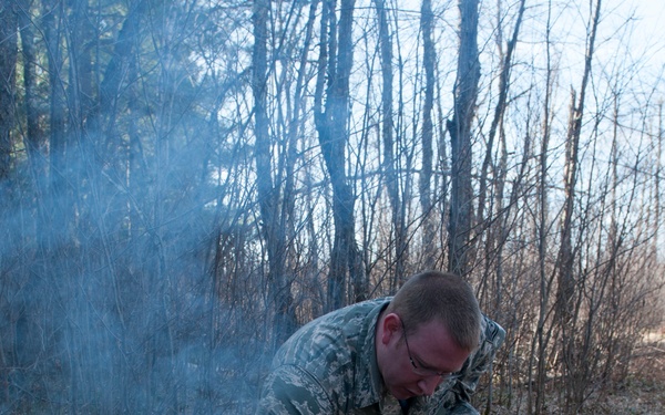 Instructor Extinguishes Flare