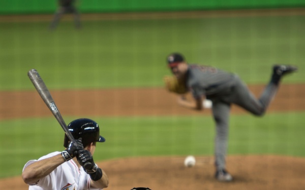 Take me out to the ball game; Fleet Week Marines attend Marlins baseball game