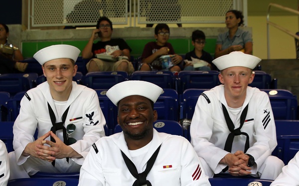 Take me out to the ball game; Fleet Week Marines attend Marlins baseball game