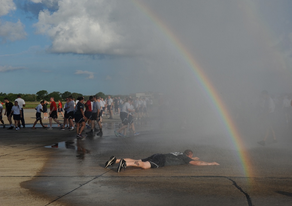 Wingman Week kicks off with flightline run