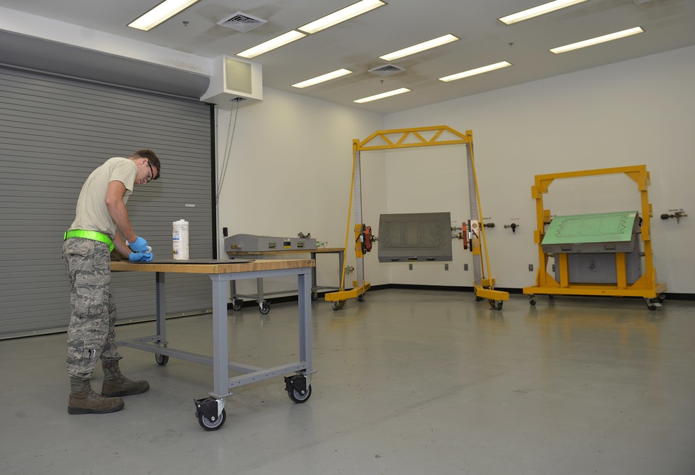 LO Airman maintains F-35A panel