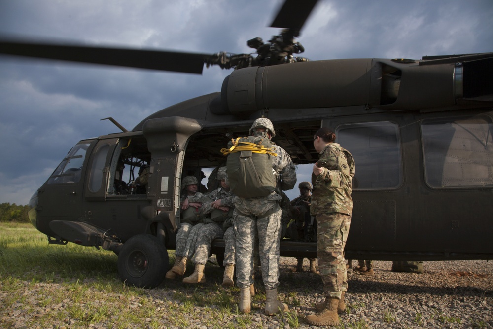 Fort Bragg Paratroopers Board UH-60 Blackhawk