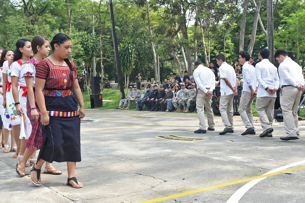 U.S. servicemen celebrate Guatemala labor day with local national army counterparts