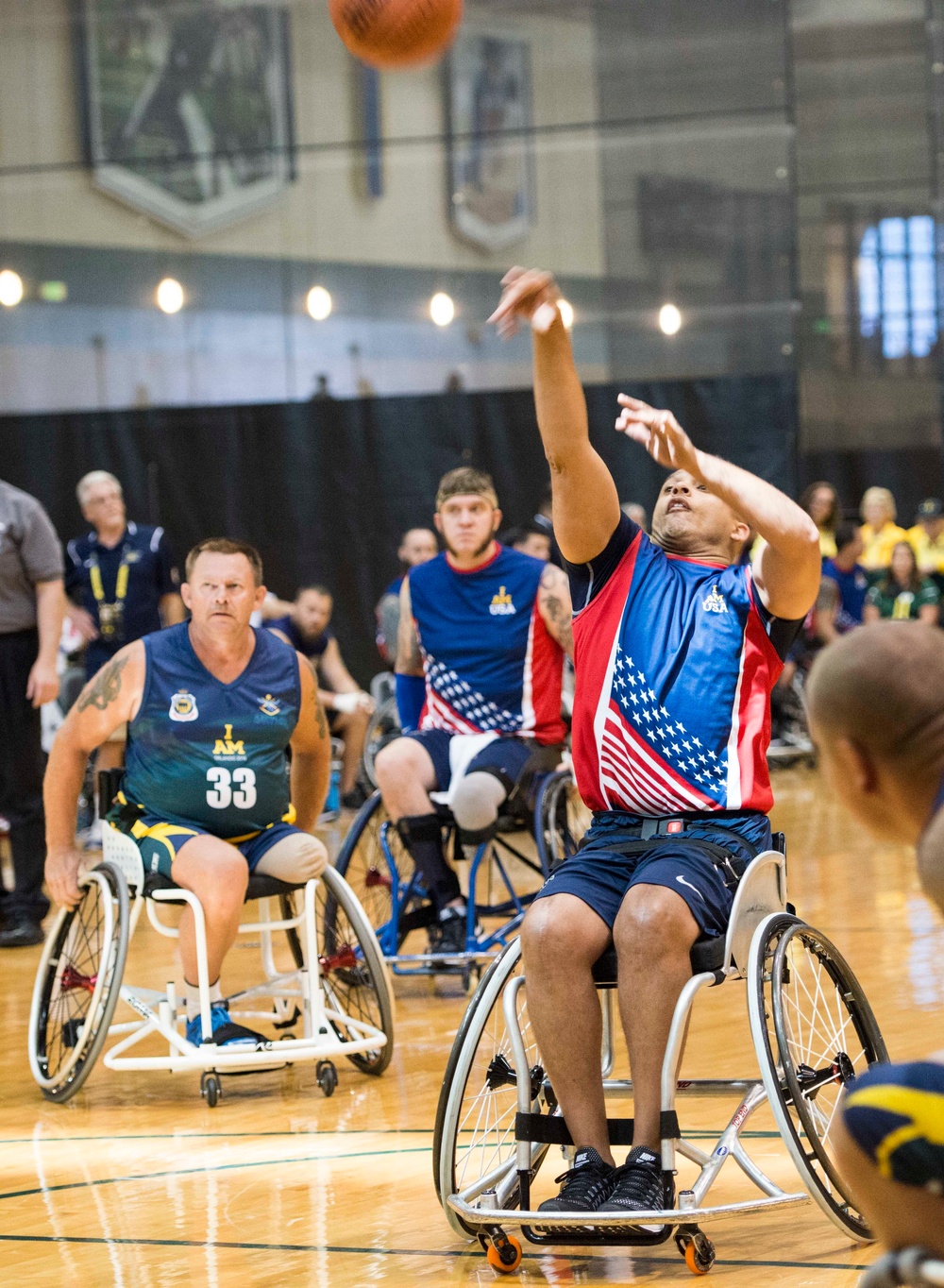 Team US, Australia clash in 2016 Invictus Games wheelchair basketball