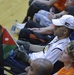 Team Netherlands and Jordan face off in sitting volleyball