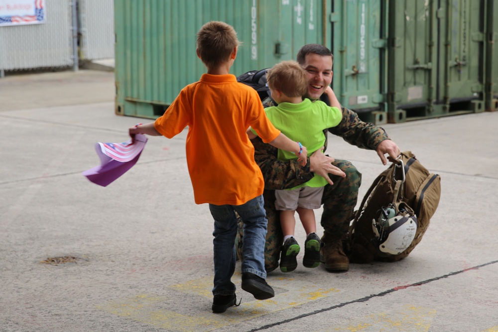 Marines with VMA-223 reunite with their families