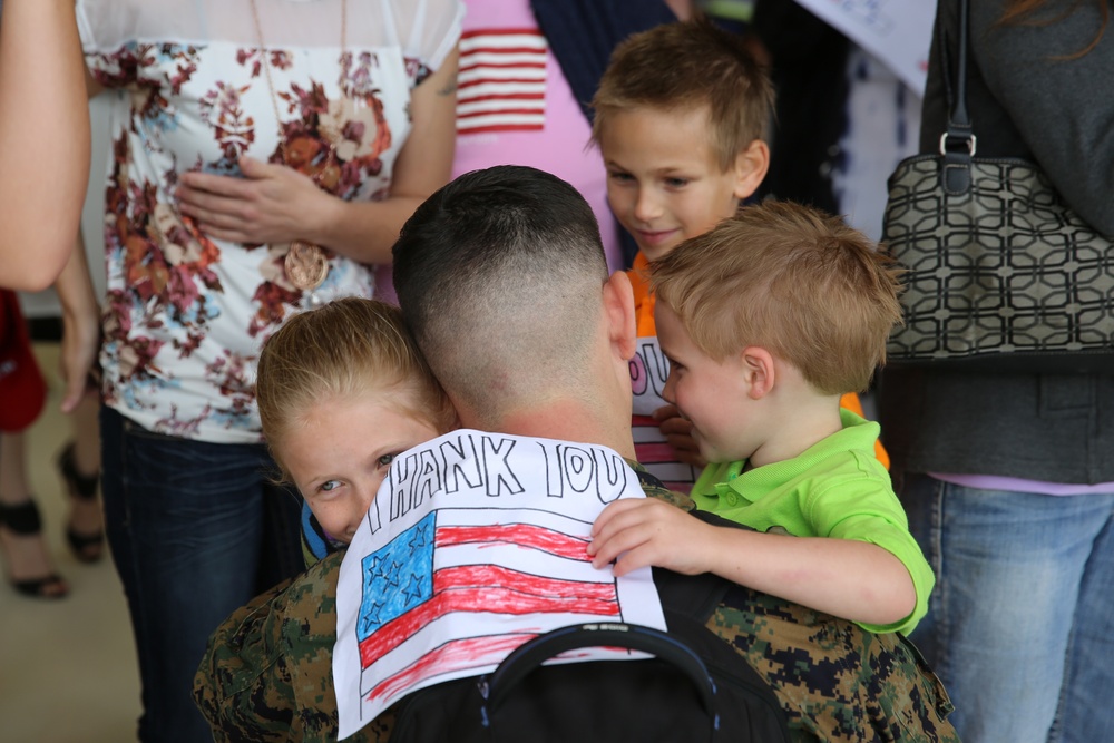 Marines with VMA-223 reunite with their families