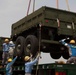Japanese embarkation contractors unload cargo for Artillery Relocation Training Program 16-1