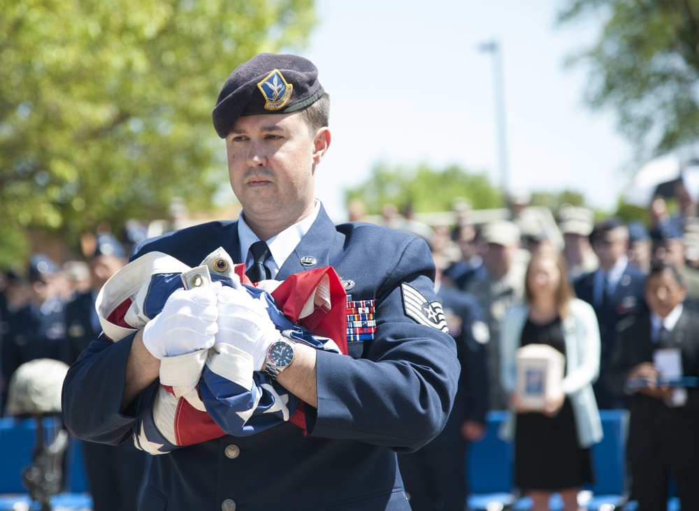 Memorial service for fallen defender