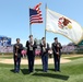 Loyola University ROTC present the nation’s colors during Chicago Cubs home game