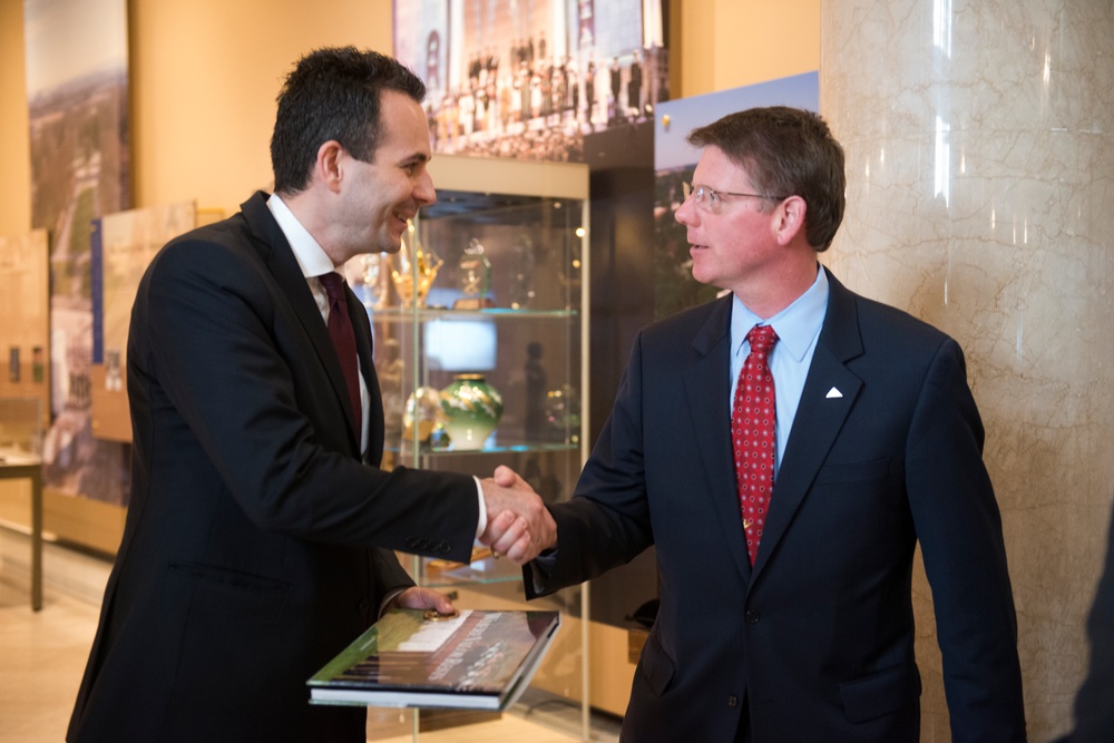Ambassador from the Republic of Macedonia lays a wreath at the Tomb of the Unknown Soldier in Arlington National Cemetery