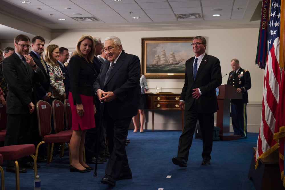 SD presents medal to Henry Kissinger