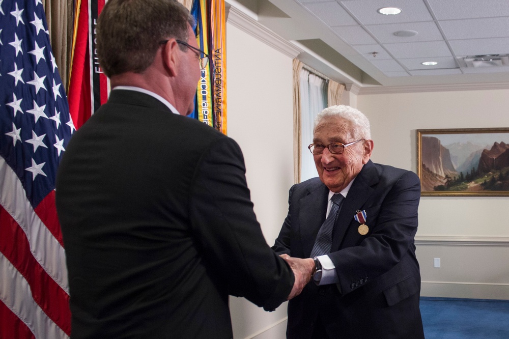 SD presents medal to Henry Kissinger