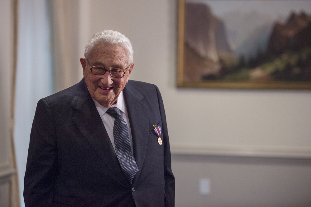 SD presents medal to Henry Kissinger