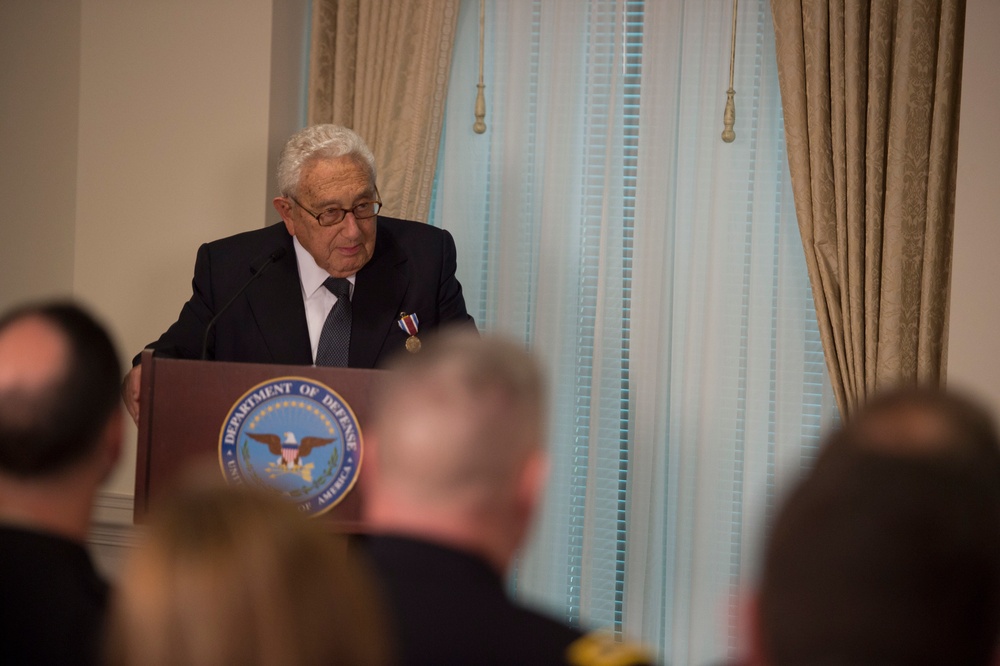 SD presents medal to Henry Kissinger