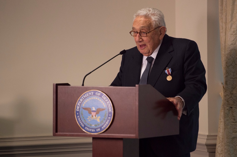 SD presents medal to Henry Kissinger